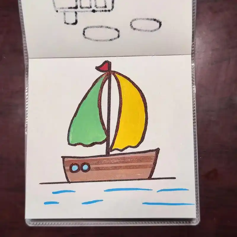 无敌简单的帆船,有手就会,手残党快快收藏吧#画 - 抖音