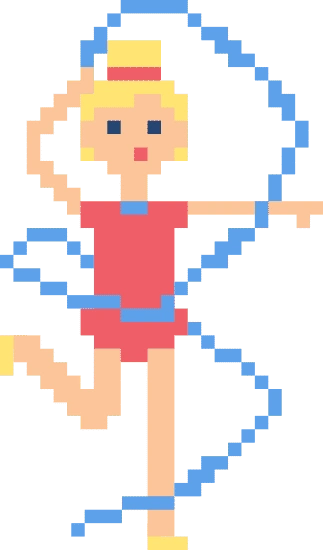 人物像素马赛克卡通彩色插画元素卡通人