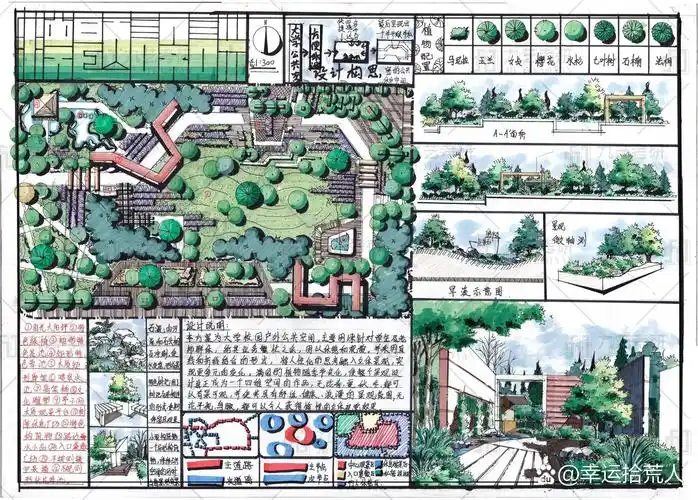 大学校园户外公共空间设计,校园广场景观设计