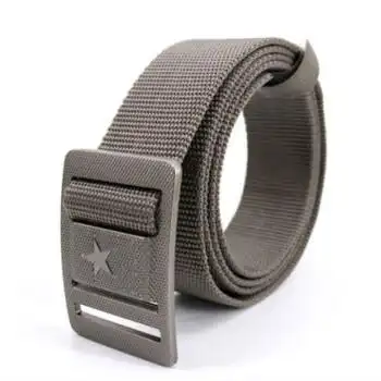 编织内腰带新式编制尼龙帆布带军迷用战术训练军训裤腰带军灰色大