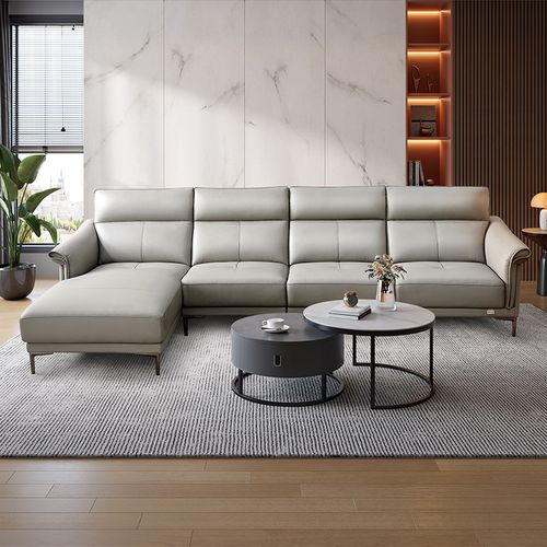 沙发全友家私现代简约皮艺进口口头层黄牛皮沙发客客厅皮艺沙发