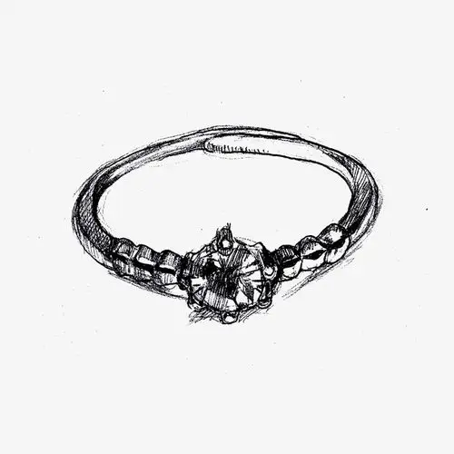 手绘戒指素描戒指免抠素材免费下载_觅元素51yuansu.com