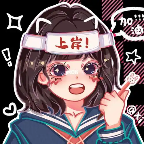 成功上岸75冲鸭卡通头像附上色过程