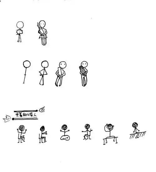 猫宁手帐013100火柴人分解练习