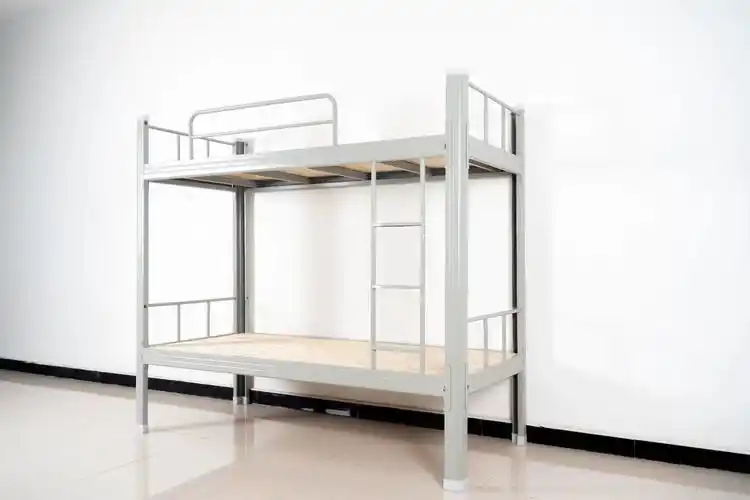 免螺丝钢制拆装上下铺床学校公寓卡扣式上下铺异型管双层床带床下柜全