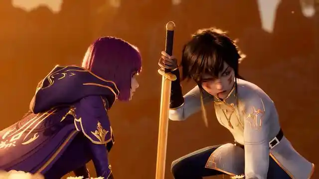 神印王座成为骑士非常辛苦龙皓晨累到要向师父龙星宇下跪了