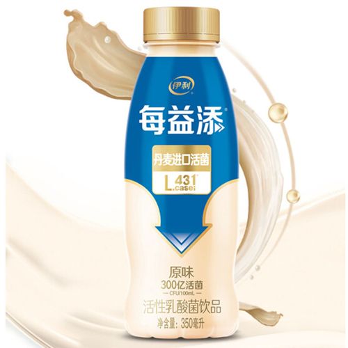 伊利酸奶每益添活性乳酸菌饮品原味百香果益生菌发酵乳350ml12瓶