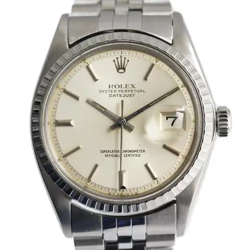 劳力士datejust oyster perpetual 1603手表银色表盘自动上链银色男士