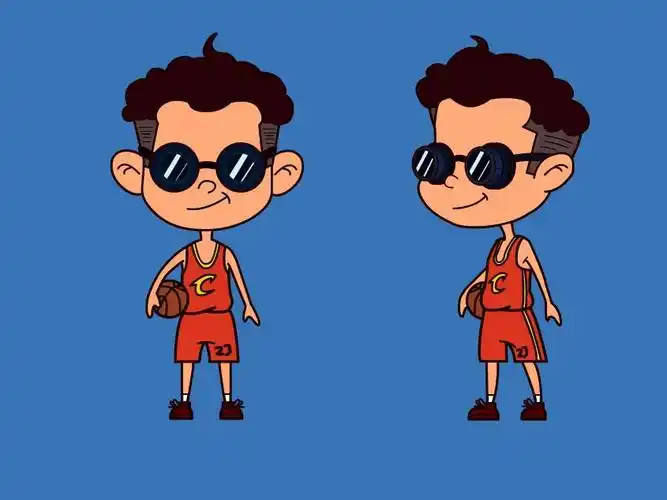 q版卡通角色三视图