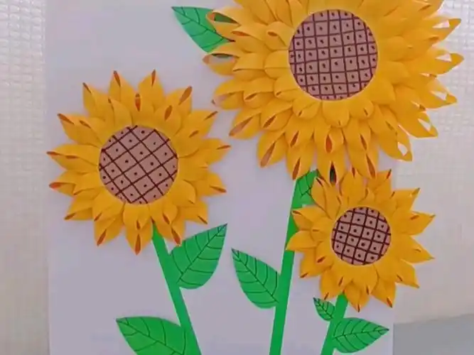 向日葵创意手工画#幼儿园手工 #向日葵 #手工