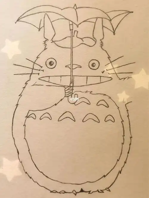 简笔画教程/治愈系宫崎骏龙猫,画画第21天