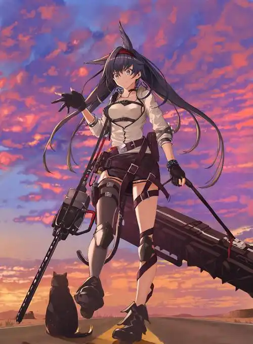 明日方舟煌同人高清插画图片