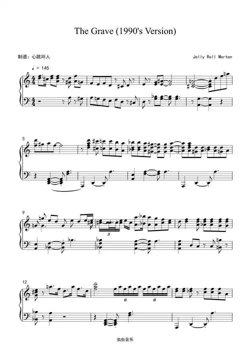 the crave《海上钢琴师》斗琴曲钢琴谱-c调-虫虫乐谱