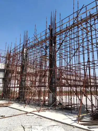 4号楼框架柱模板支立