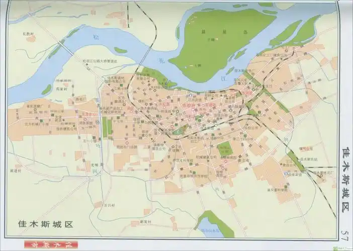 佳木斯市区地图