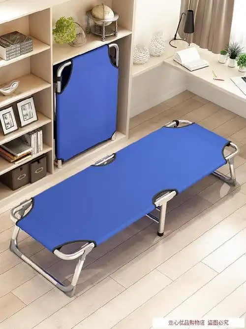 折叠帆布单人能收起来可收收纳携带方便休息折叠床