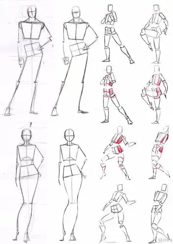 临摹人体—人体入门绘制提升练习 举报