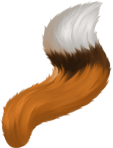 仿真动物耳朵尾巴贴纸-狐狸尾巴