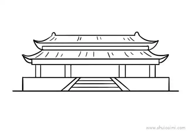 故宫儿童画怎么画 故宫简笔画好看