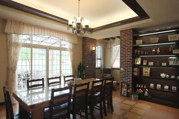 复古美式田园风餐厅效果图