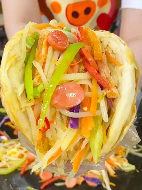 烧饼夹菜  #油酥烧饼  #烧饼  #小红书爆款美食  #美食