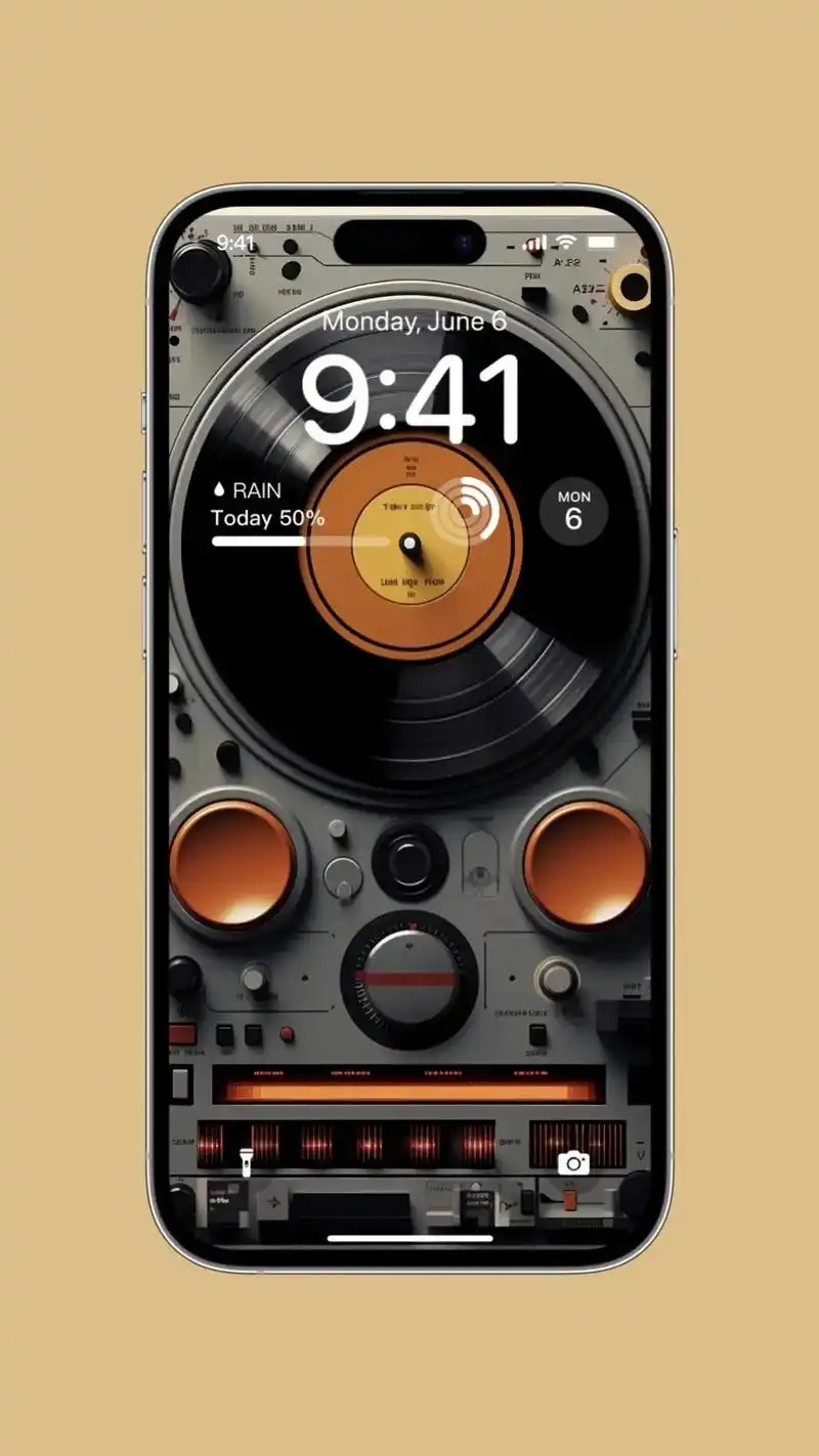 复古唱片机 手机壁纸.#iphone壁纸 #质感壁纸 #锁屏 - 抖音