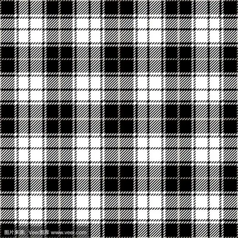 黑白格子无缝图案设计