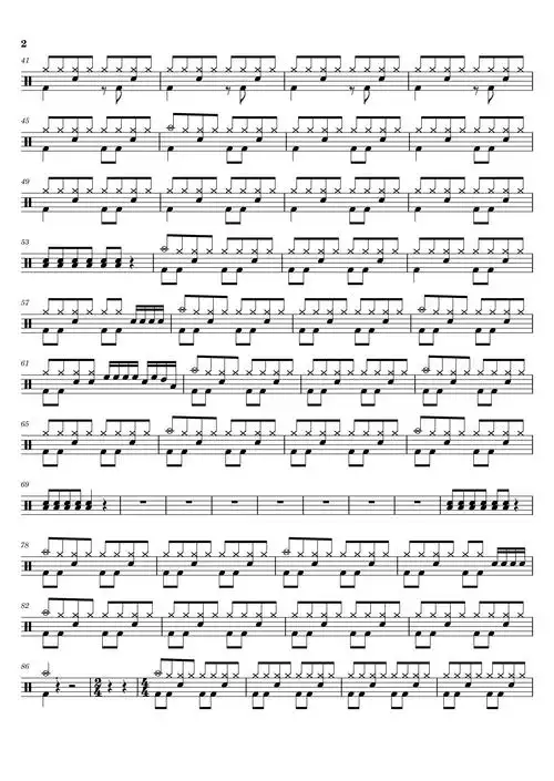 起风了 架子鼓谱初级