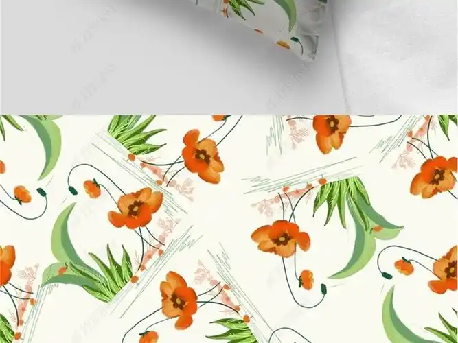 北欧简约花卉印花图案抱枕