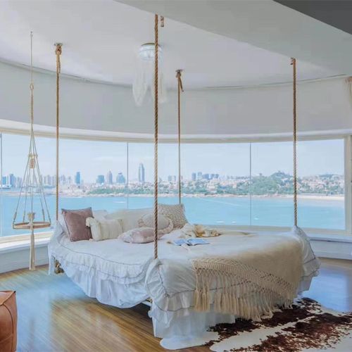 民宿吊床抖音同款室内卧室网红吊床旅馆别墅创意摇摇床成人家用床