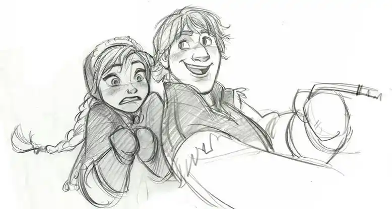 下面为大家带来frozen官方角色设计手稿 手稿来自迪士尼角色设计