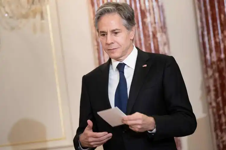 外代一线美国国务卿布林肯新冠病毒检测结果呈阳性