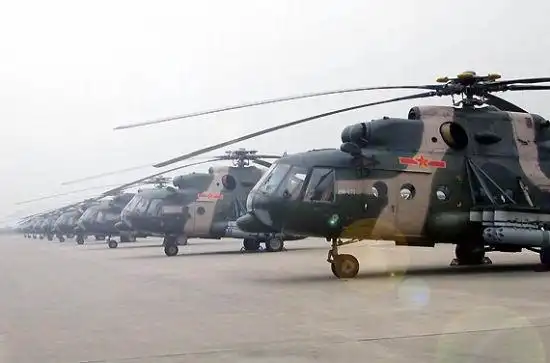 资料图:陆军航空兵米171直升机机群