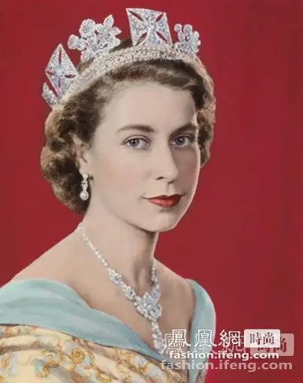 图为伊丽莎白二世年轻时肖像