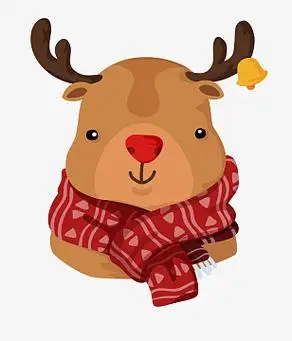 圣诞节贴纸鹿头头像