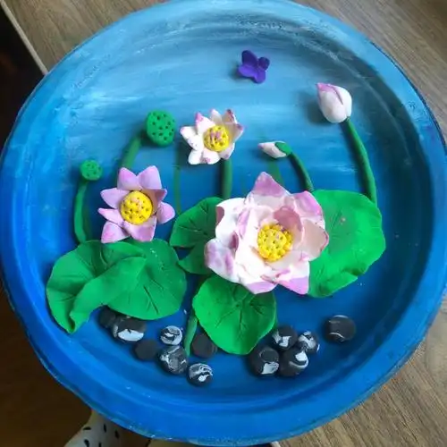 手工荷花粘土