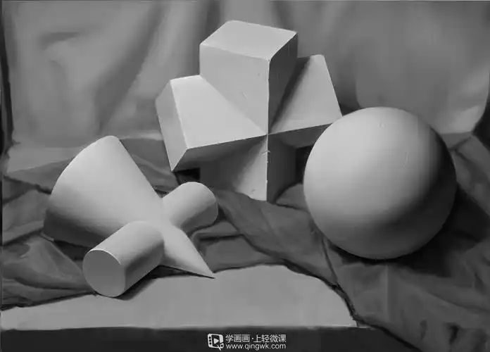 《临摹组合几何体—组合体素描美术入门练习》by 土拨鼠尖叫