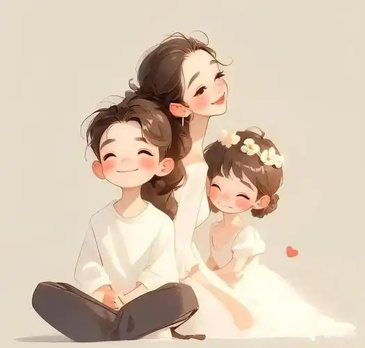 母亲节二宝亲子头像