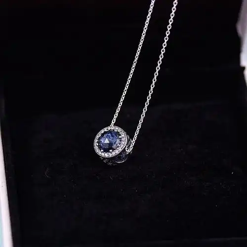 pandora潘多拉海洋之星蓝色闪耀套装项链