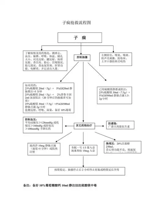 新子痫抢救流程图