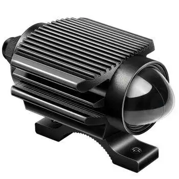 适用于led大灯射灯摩托车射灯爆闪强光开道灯切线透镜一对改装配件