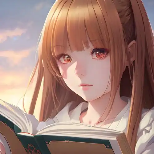 在看书的动漫女生头像