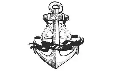 59张高清船锚纹身手稿图片