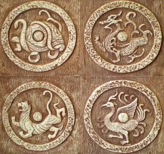 四神瓦当欣赏青龙白虎朱雀玄武