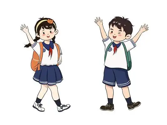 宣传小人手绘老师学生教师节儿童人物卡通素材彩色卡通手绘可爱风格幼