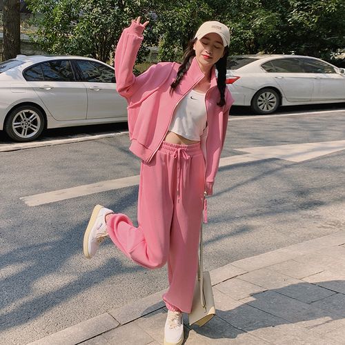 粉色减龄卫衣甜美