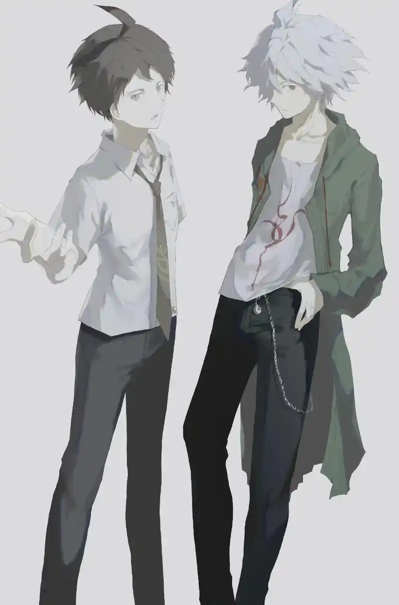 弹丸论破 #同人 #板绘 #狛枝凪斗#日向创 图片配乐原来 - 抖音