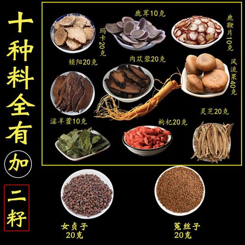 药酒配方滋补泡酒药材鹿茸鹿鞭片人参锁阳肉苁蓉组合配方套餐泡酒材料