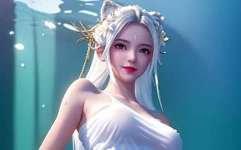 ai国漫女神白冰岚,俏皮可爱的小狐狸身材也不错