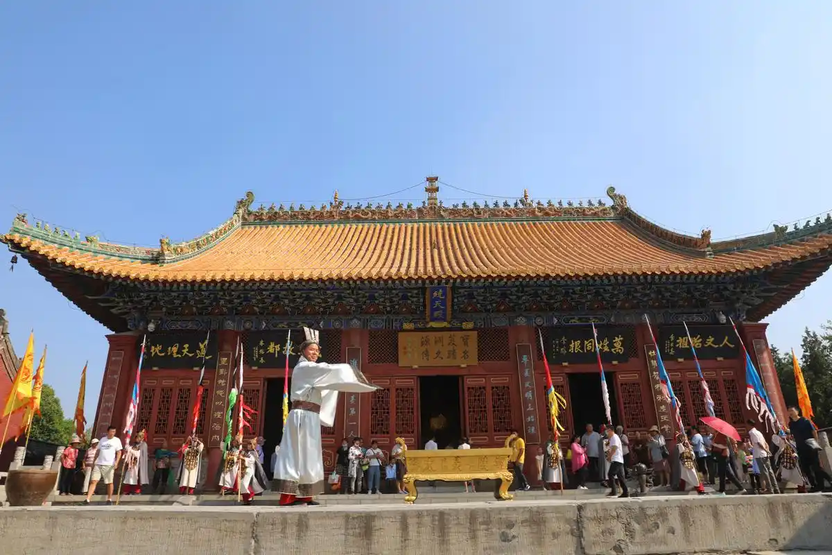 河南省周口市淮阳区,羲皇故都风景名胜区,太昊陵统天殿.